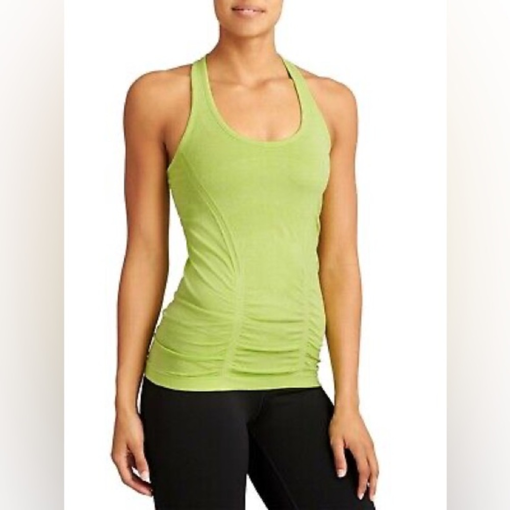 Athleta Fastest Track Tank Top, neon green women size L